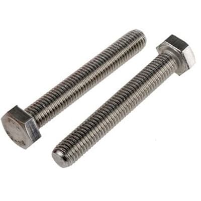 RS PRO - 1839174 - M12 x 80 mm Hex Head Bolt, Grub Screw, A4