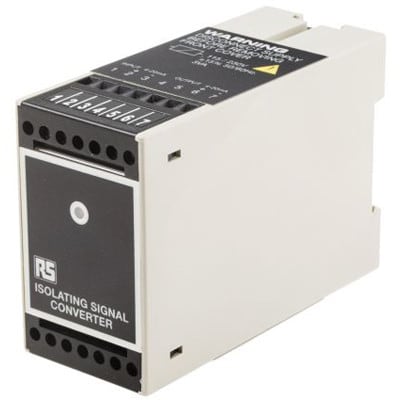 RS PRO - 629500 - Signal Isolaton Converter 4 - 20 mA Input 4 - 20 mA ...