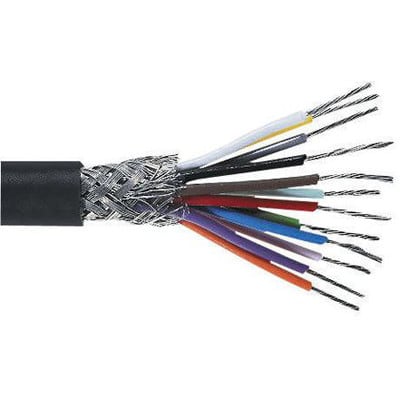 RS PRO - 6600417 - Multiconductor Cable 25C 30 AWG Tinned Copper Braid  Black PVC Jacket IEC 60332-1 - RS