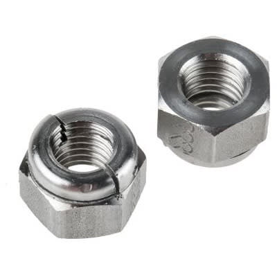 RS PRO - 767826 - Plain Stainless Steel Nylon Insert Locking Nut