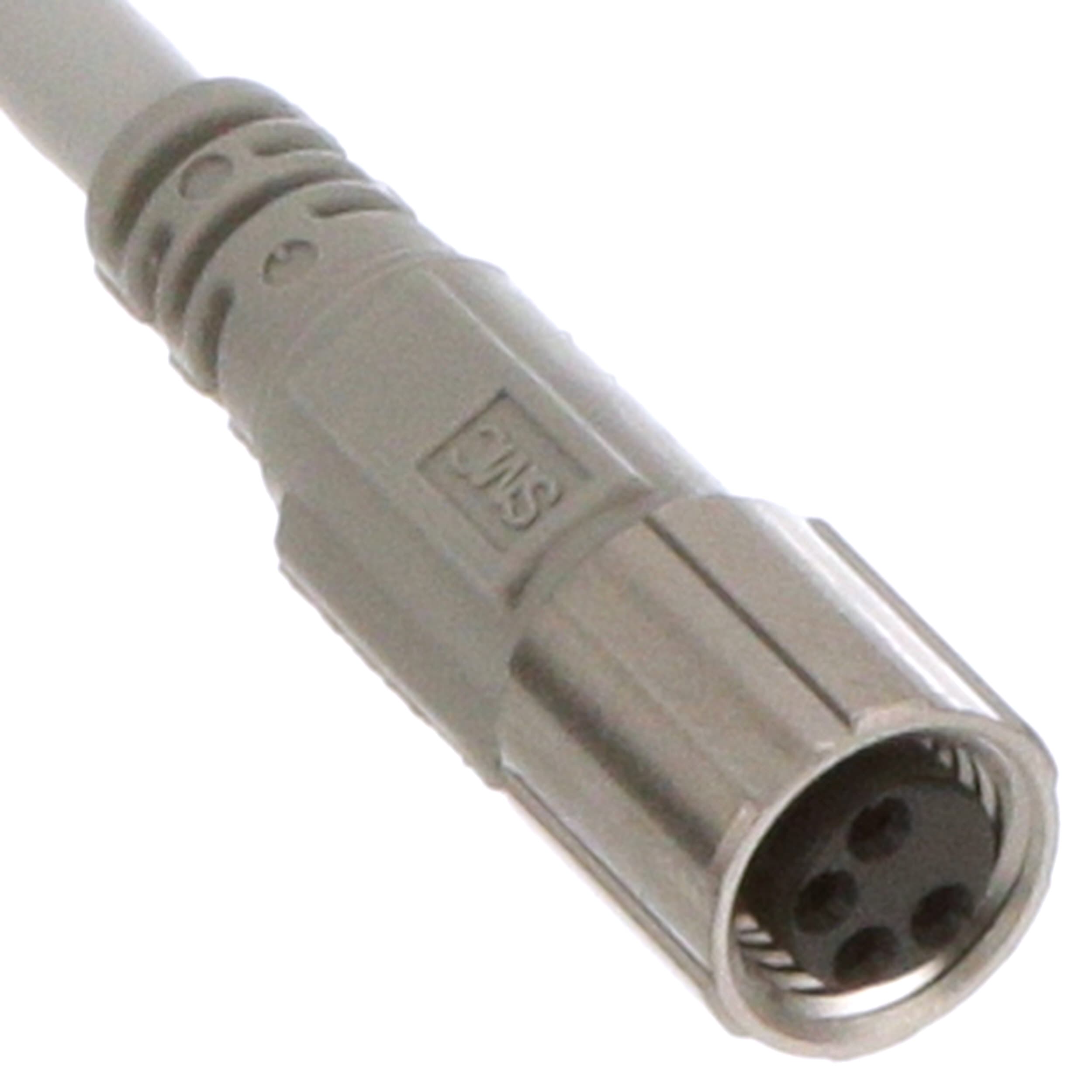 SMC Corporation - ZS-40-A - Single Ended Cable, M12 Straight 4-Pin 