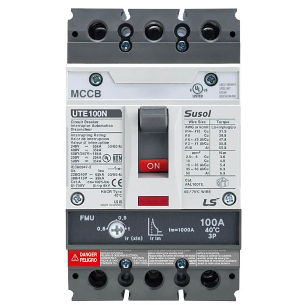 Altech Corp - UTE100N-FTU-100 - Molded Case Circuit Breaker, 100A