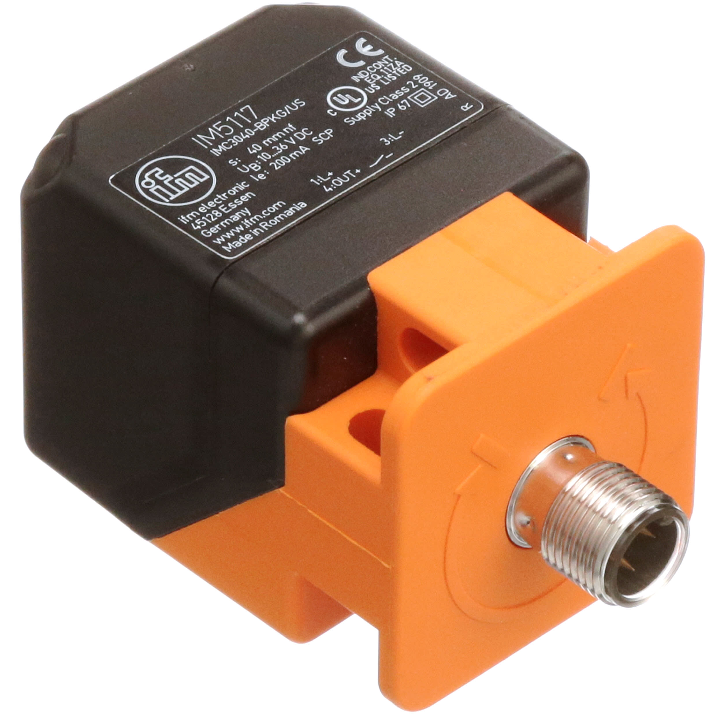 ifm efector - IM5117 - ProXimity Sensor, 40mm Range, 10-36VDC, PNP-NO ...