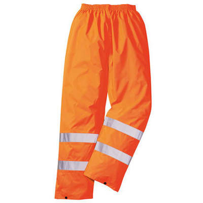 RS PRO - 9185885 - Hi-Visibility Orange Unisex Polyester Waterproof  Overpants Size 3X Elastic Waist - RS