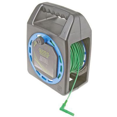 RS PRO - 1253742 - Green Test Lead Extension Reel 164ft (50m) Cable Length  4mm Plug 4mm Socket - RS