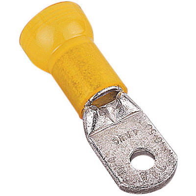 RC363 - THOMAS & BETTS - Terminal; Ring Tongue; Ring Connector; #10 Stud,  12-10AWG, Nylon Insulation