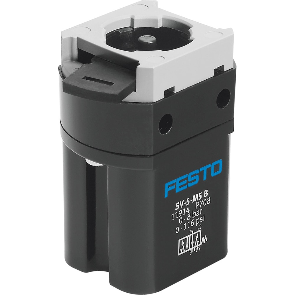 Festo - SV-5-M5-B - Valve, Front Panel, Manual Actuation, 5/2, M5 ...