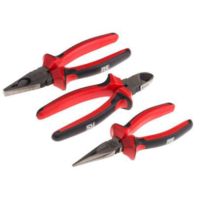 3 piece insulated plier set with 1000V TPR Grip
