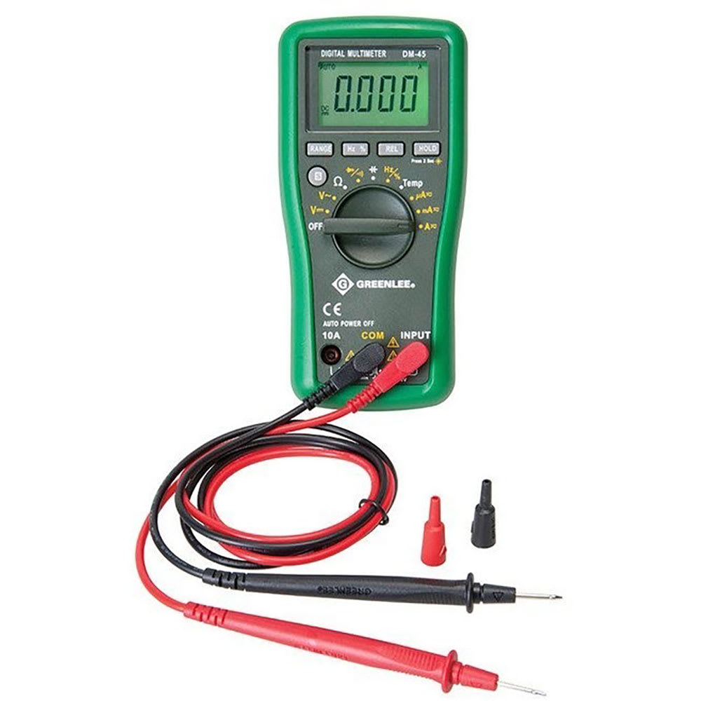 Greenlee - DM-45 - DMM, 600V AC/DC, 10A, CAP, TEMP (DM-45) - RS