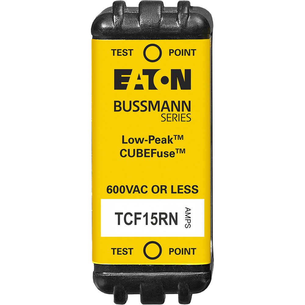 Bussmann by Eaton TCF15 Fuse CUBEFuse Time Delay Slow Blow Dual Element  W/Indicator 600VAC/300VDC 15A RS