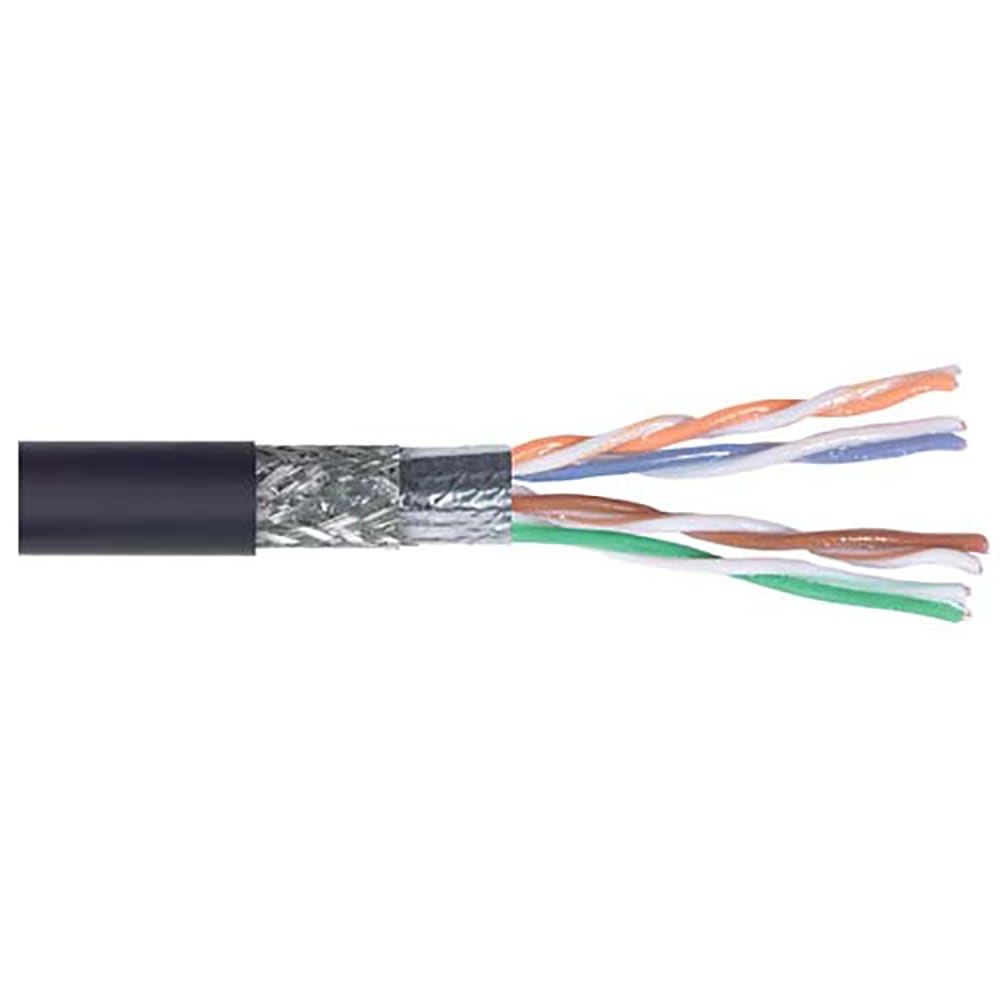 L-COM Category 5e Braid Shielded High Flex Ethernet Cable, RJ45
