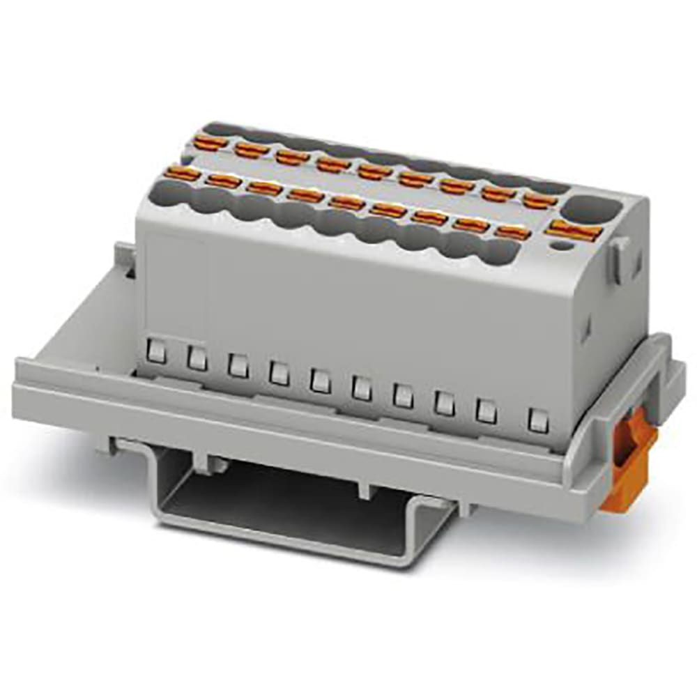 Phoenix Contact - 1047454 - Terminal block, PTFIX 4/18X1 5-NS35 GY - RS