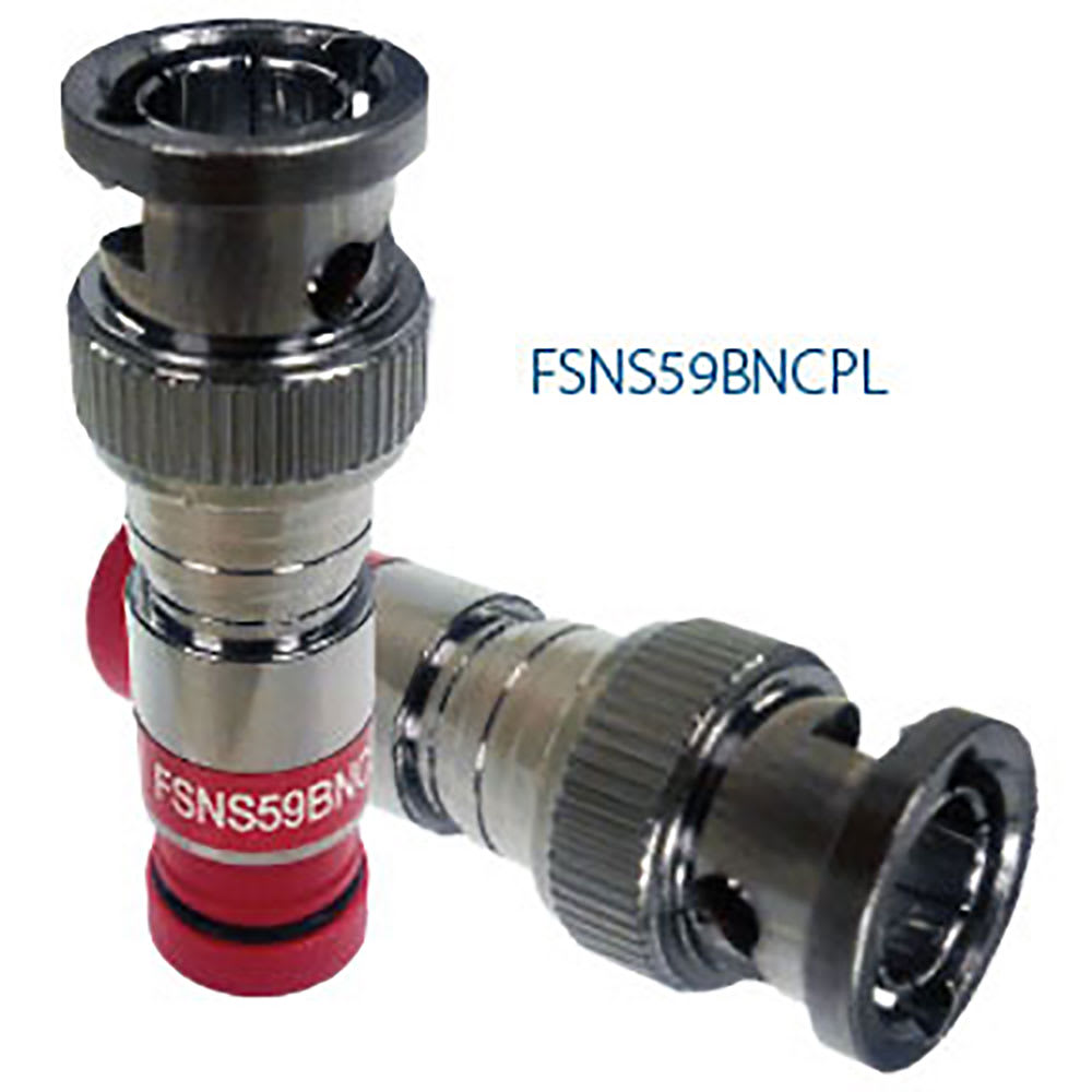 Belden FSNS59BNCU ProSNS 75 Ohm Indoor/Outdoor RG-59 Universal BNC Coax  Compression Connector - 25 Pack