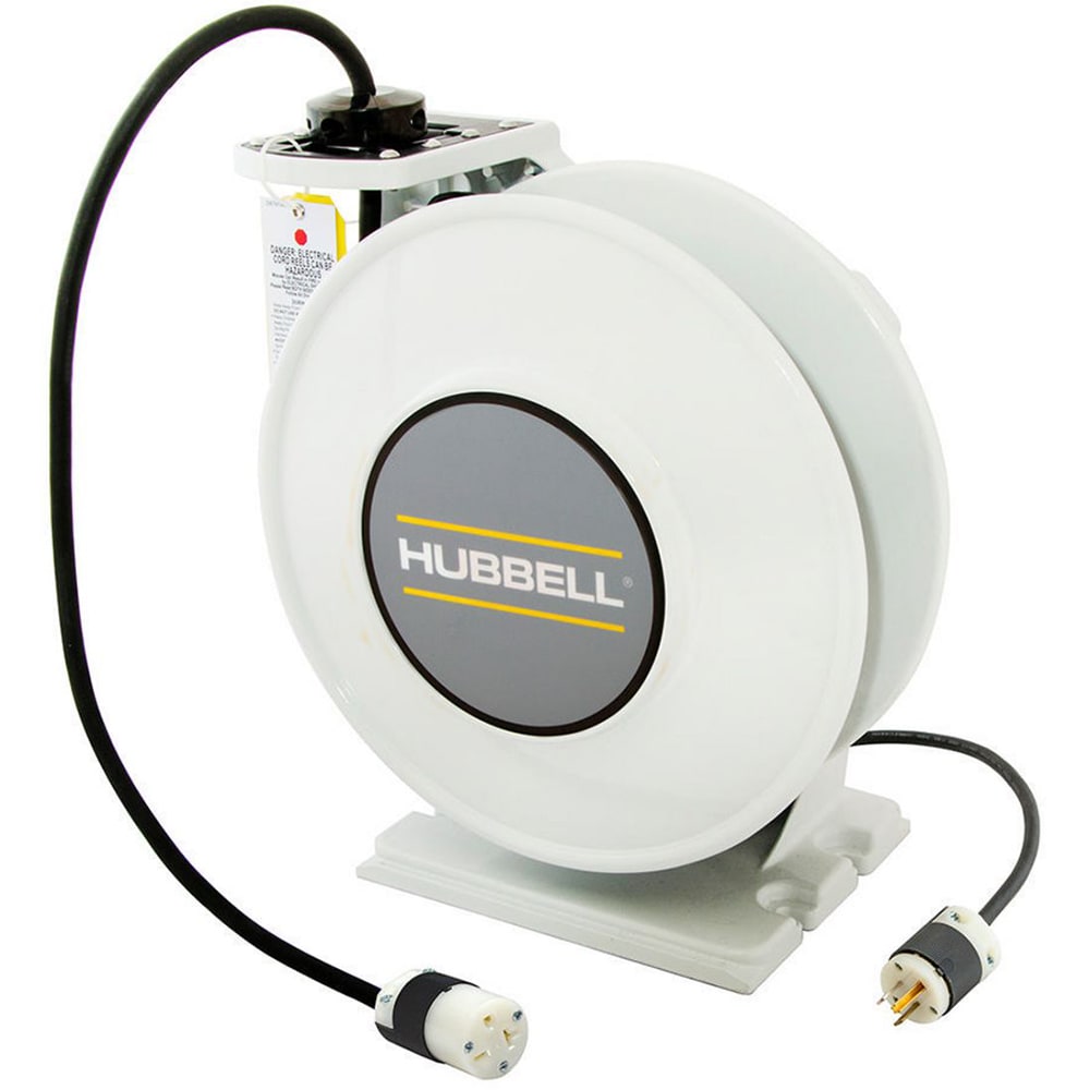 Hubbell Wiring Device-Kellems - HBLI45123C20 - Industrial Cord Reel  w/HBL5369C, 45ft, 12/3, White, inREACH Series - RS