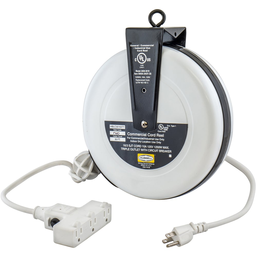 Hubbell Wiring Device-Kellems - HBLC30163TT - Cord Reel, 30 16/3 W