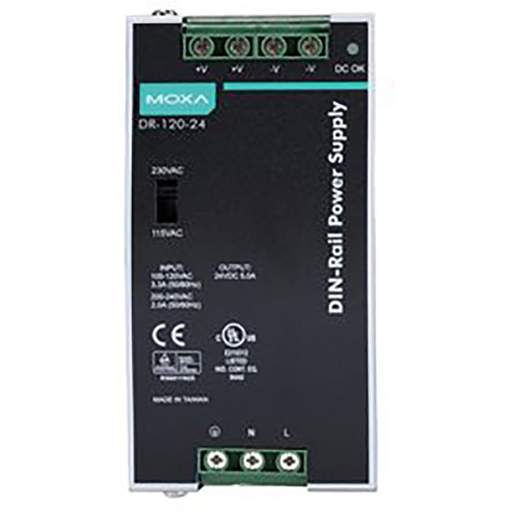 Moxa - DR-4524 - 45W/2A,24 VDC,with universal 85 to 264 VAC input - RS