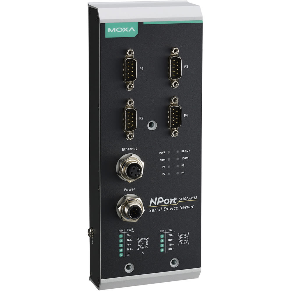 Moxa - NPort 5450AI-M12-CT-T - Device Server, 4 port, M12 