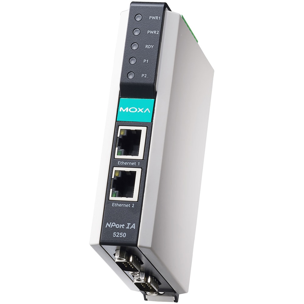 Moxa - NPort IA-5250 - Industrial Device Server,2 Port RS-232/422/485,2 ...