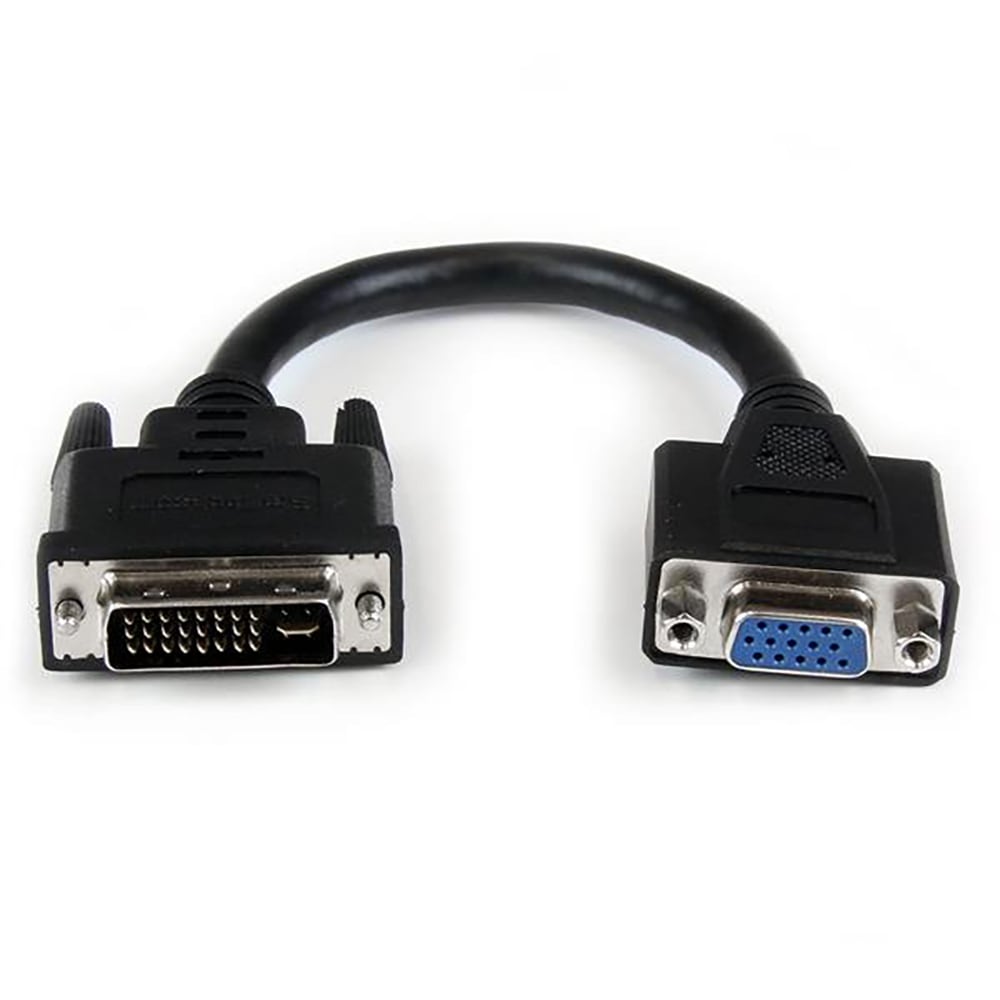 StarTech.com. Adaptador de cable de video HDMI a DVI Dongle. 8 pulgadas.  HDMI macho a DVI hembra Negro