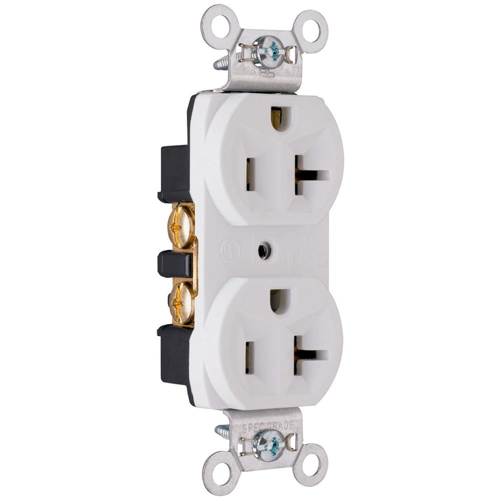 Pass & Seymour - CRB5362W - 20A 125V CONSTRUCT DUP RECEPT WH - RS