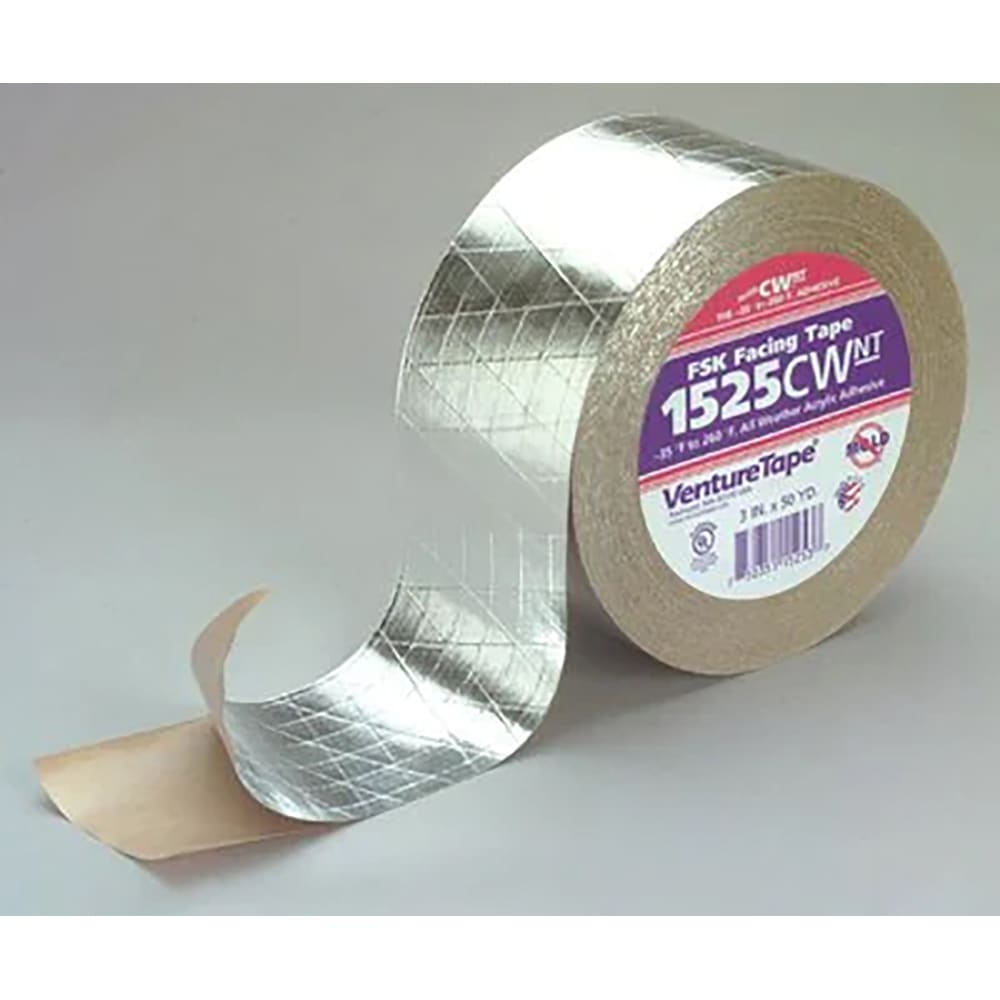 3M - 1525CW 99 MM X 45.7 M - Venture Tape FSK Facing Tape 1525CW, Silver,  99 mm x 45.7 m - RS