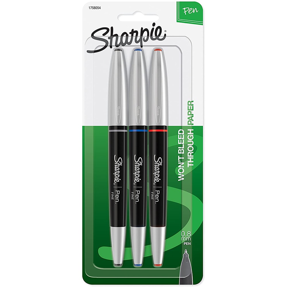 Sharpie 1802225 Pen, Fine Point, Assorted Colors, 6-Count