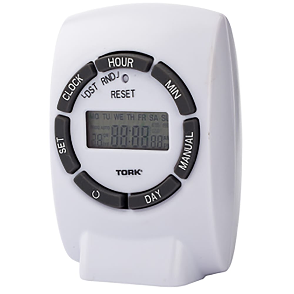 7-Day Programmable Digital Timer 1 Outlet Polarized AC Plug-in