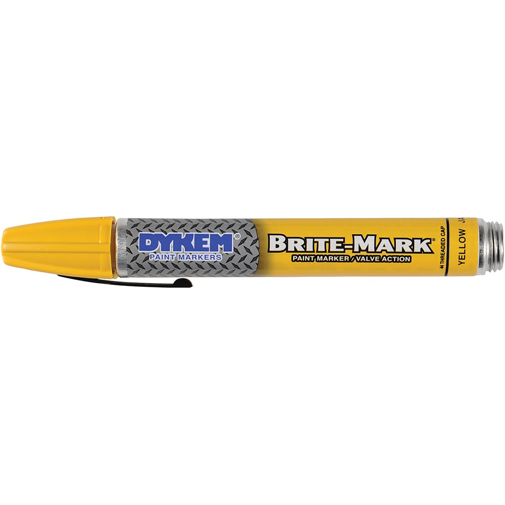 Brite Mark Paint Marker, Fine Tip, Yellow Dykem 41006