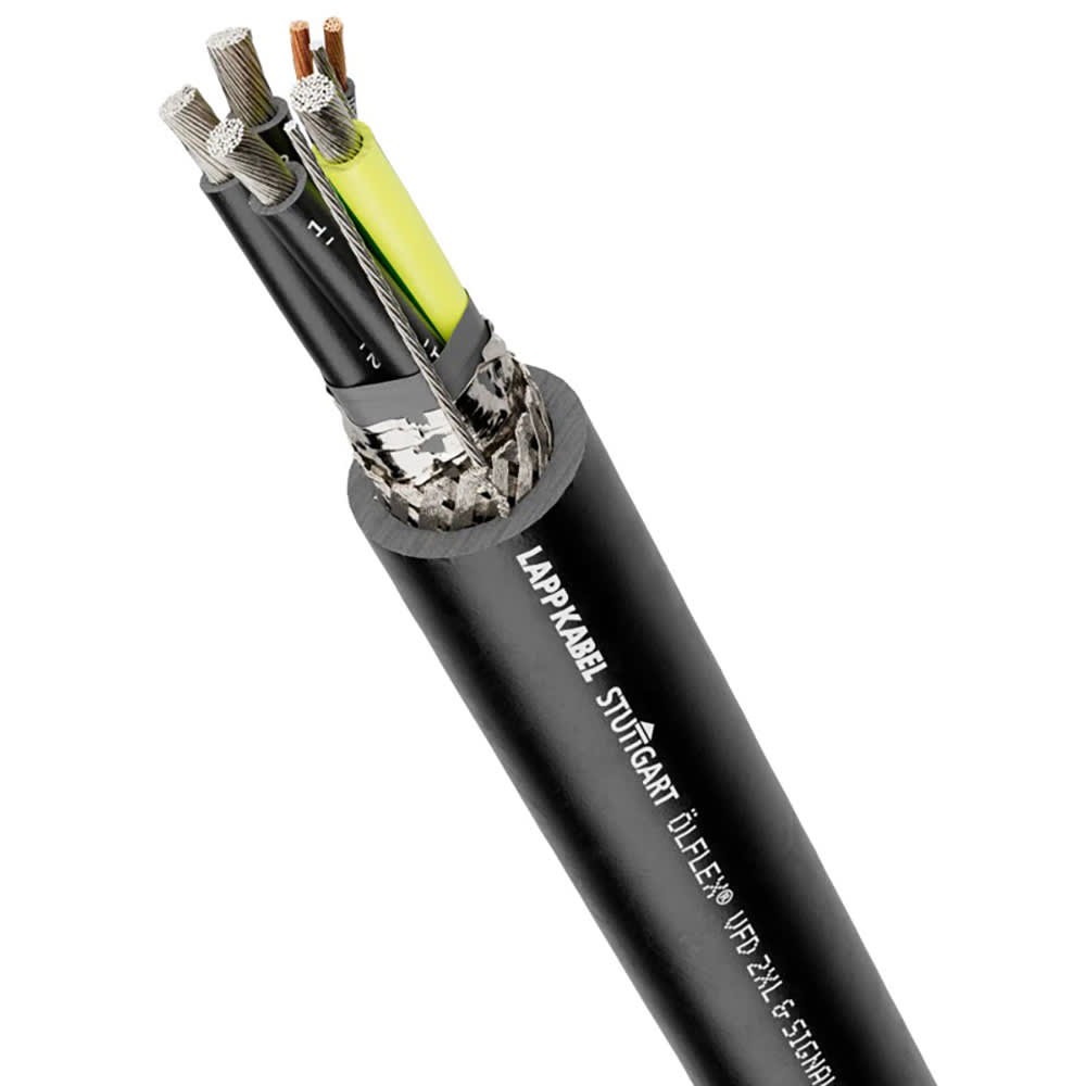 Lapp Group 700716 Cable, OLFLEX VFD 2XL, 4 AWG/4C+(14 AWG/1Pr