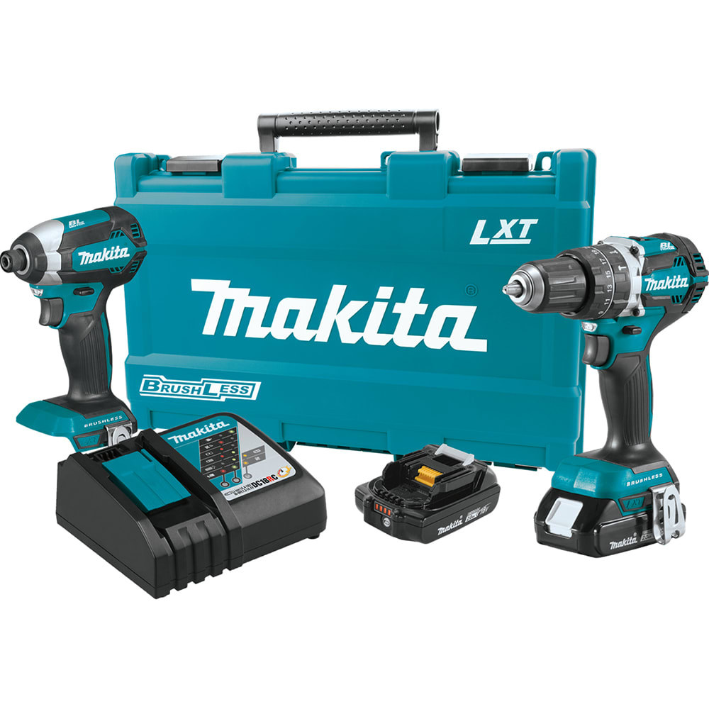 Makita 18V 2.0Ah Compact Lithium-Ion Battery and Charger Kit BL1820BDC1 