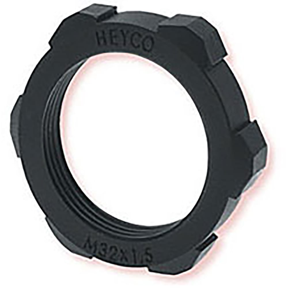 Heyco - M9137 - Locknut, Nylon 6/6, Gray, Thread Size M25 Heyco - M9137 - Locknut, Nylon 6/6, Gray, Thread Size M25