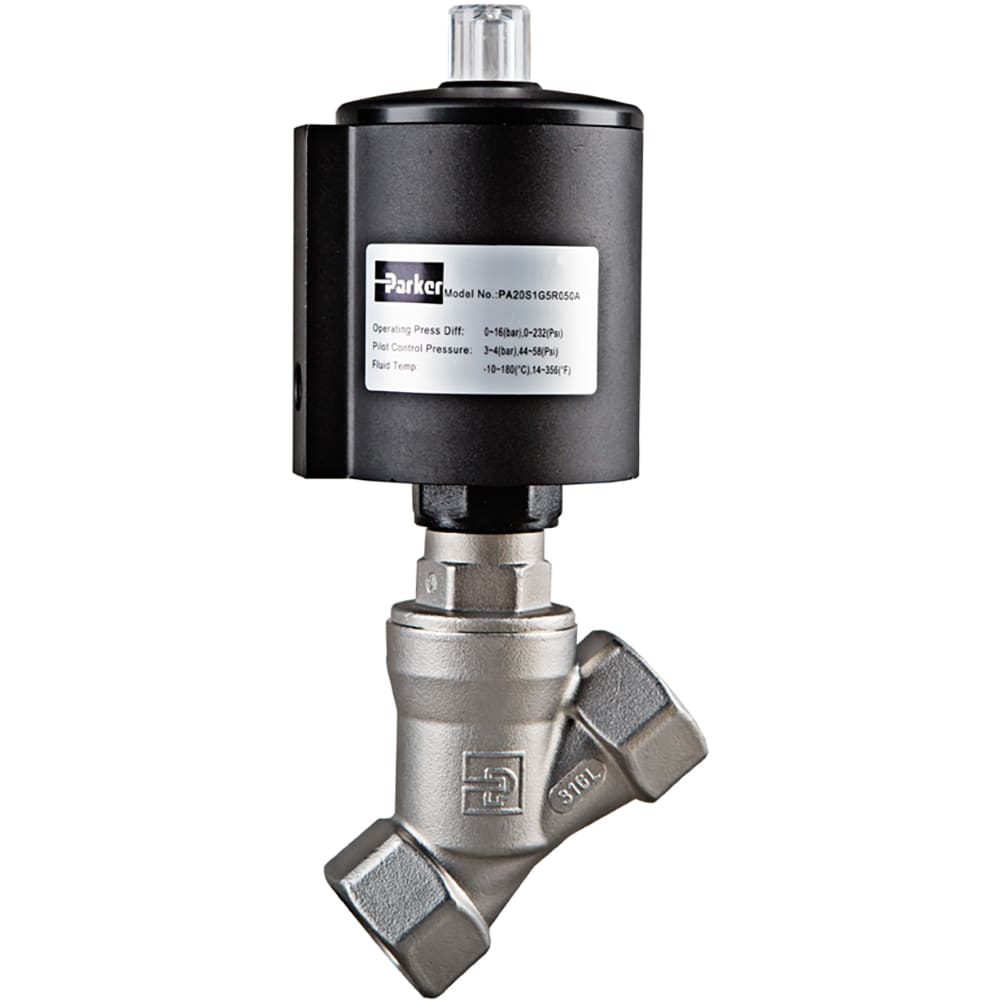 Parker Fluid Control Division PA25SAN6S063A Angle Seat Valve , 2