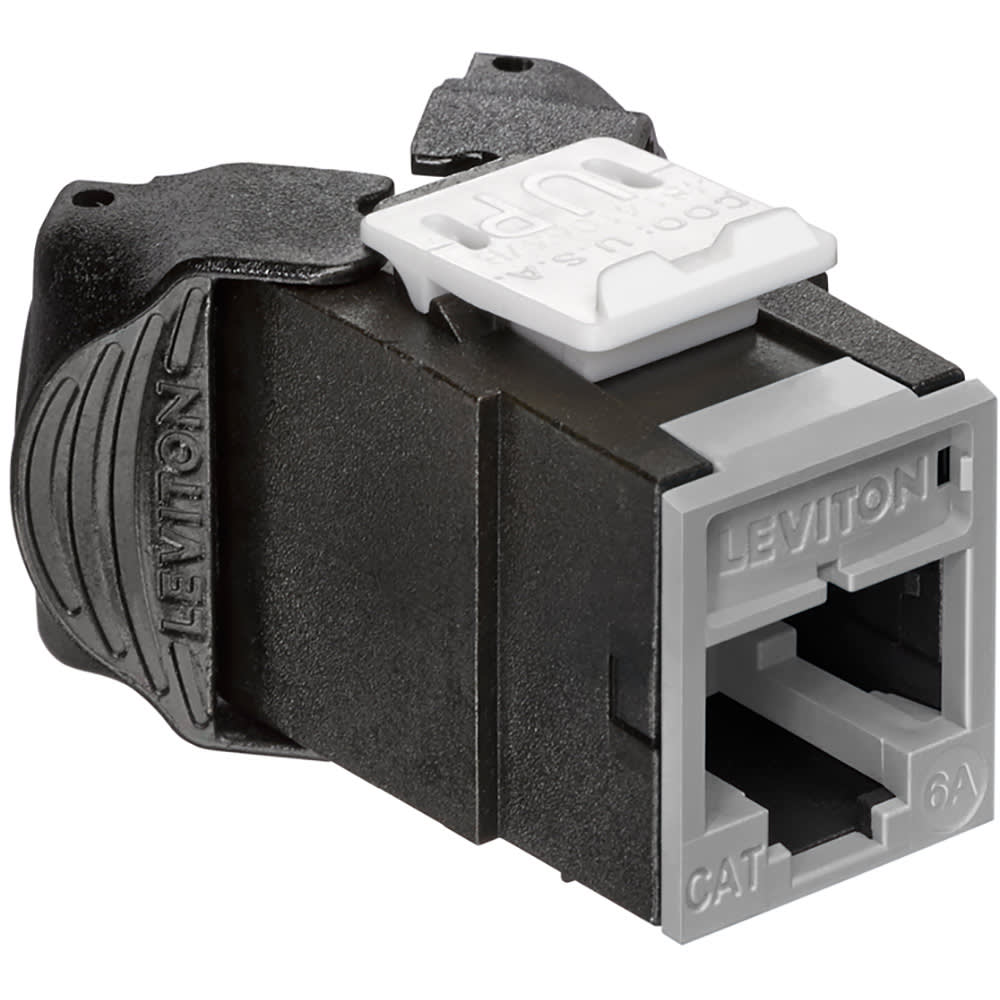 Leviton 6AUJKRG6 ATLASX1 CAT 6A UTP JACK, GREY RS