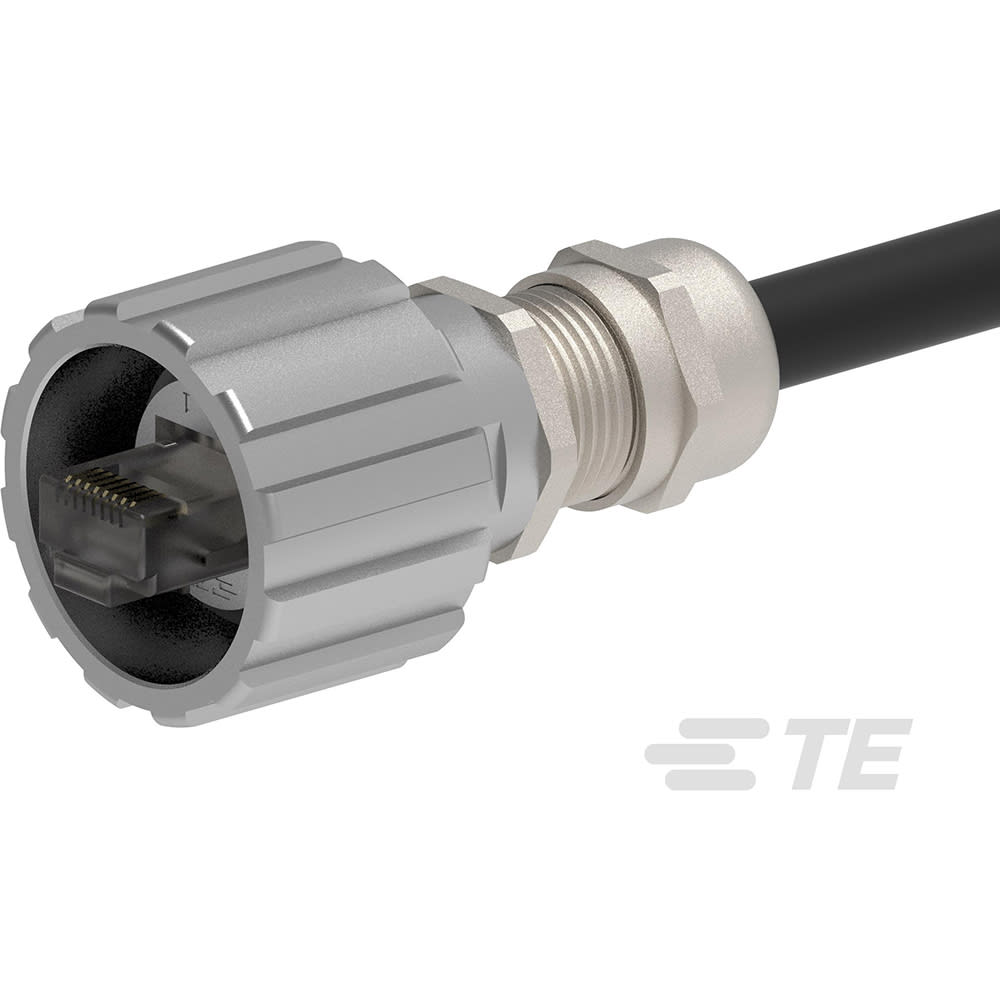 TE Connectivity 23627601 Circular RJ45 Connector, Shielded Plug, Cat 5e, WiretoDevice, 8