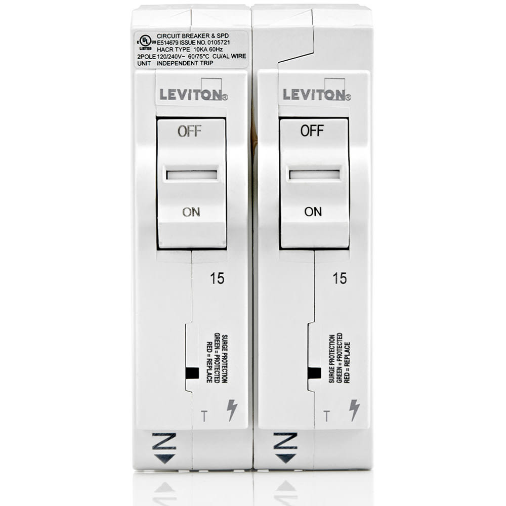 Leviton - LSPD1-T - PLUG-ON SURGE PROTECTION DEVICE 15A TM - RS