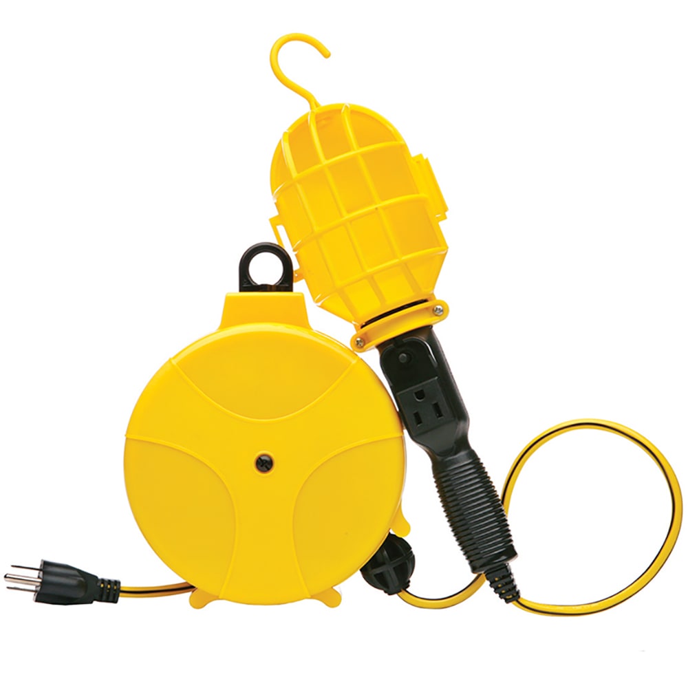 Designers Edge 20 ft. Cord Reel with Incandescent Work Light