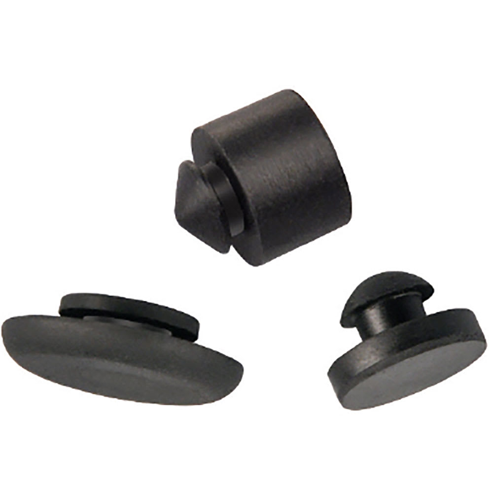 Heyco G2007 Rubber PushIn Bumpers, Type F3, .156" Mounting Hole Dia., Black RS