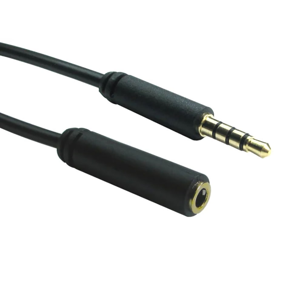 Audio / Video Cable Assembly, 3.5mm Stereo Jack Plug, 3.5mm Stereo Jack  Plug, 16.4 ft, 5 m, Black