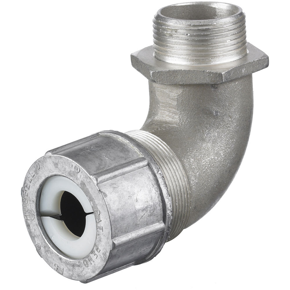 Hubbell Wiring Device-Kellems - NHC1059 - 90 MALE CORD CONN, 1.25  1.38inch,1 1/2inch,AL - RS