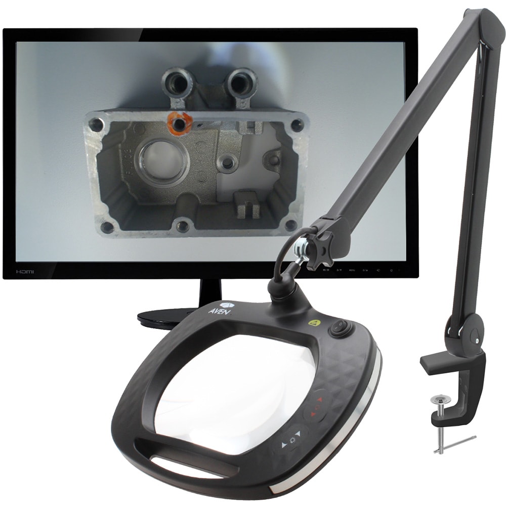 Aven 26512-CAM Mighty Vue Inspector Diopter [2.25x] Magnifying Lamp  with HD Camera ESD RS
