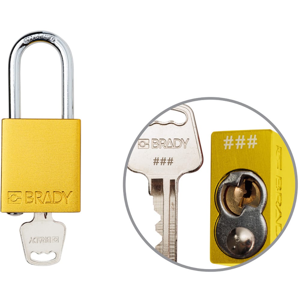 Aluminum Safety Lockout Padlocks - Keyed Alike Sets, Unique Quantity and  Color, Brady