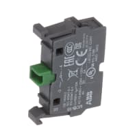 ABB MCB-10 Contact Block, SPST-NO, 6 A, 120 VAC, Screw, Requires Holder, (SK-616-001-A)