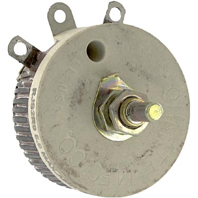 Ohmite RJS6R0E Rheostat,WW,Rest 6 Ohms,Pwr-Rtg 50 W,Cur-Rtg