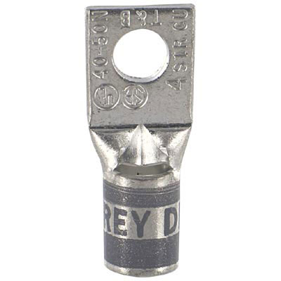 Color-Keyed by ABB 54106 Copper One-Hole Lug #4AWG 1/4