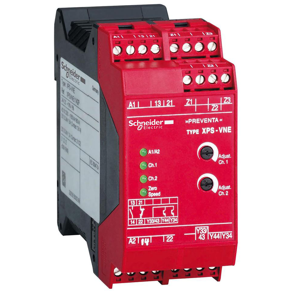 Telemecanique Sensors XPSVNE3742P Safety Relay for Zero Speed Detection - 240 V