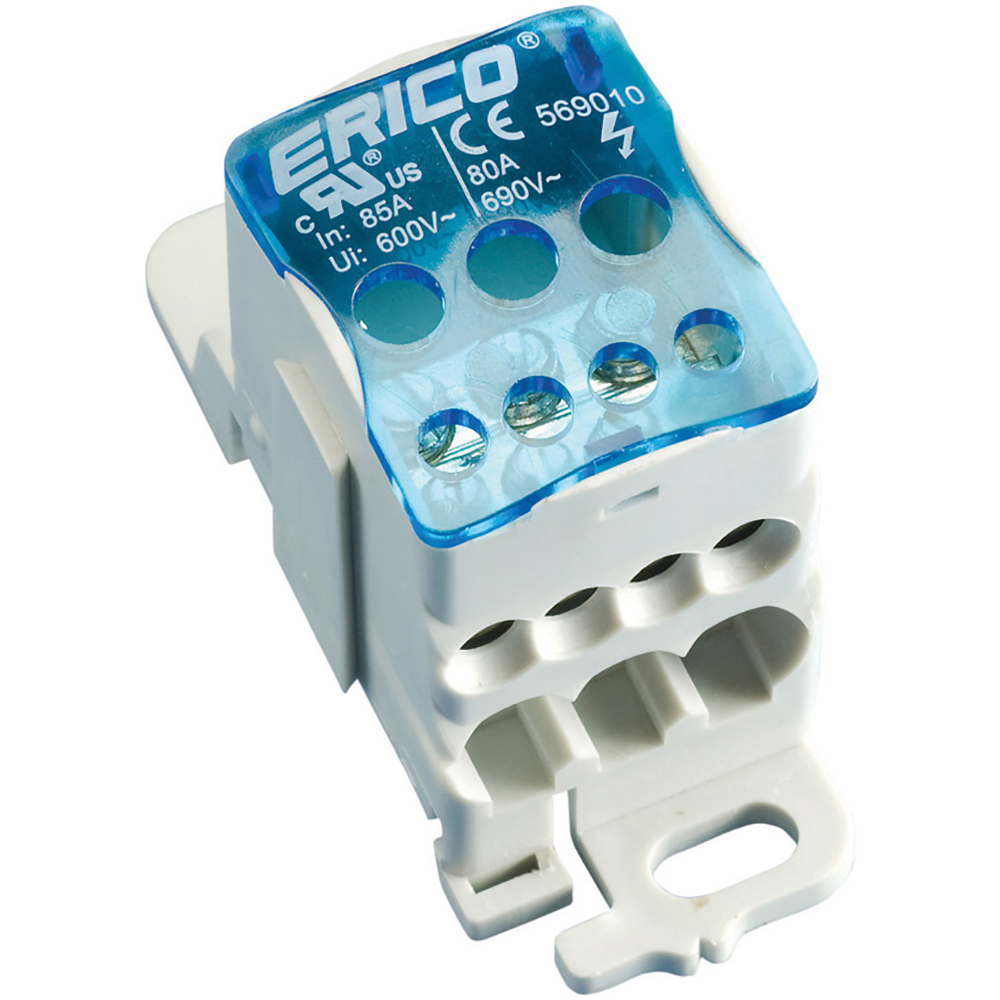 nVent ERIFLEX 569010 Distribution Block, 1-Pole, 80A IEC nVent ERIFLEX 569010 Distribution Block, 1-Pole, 80A IEC