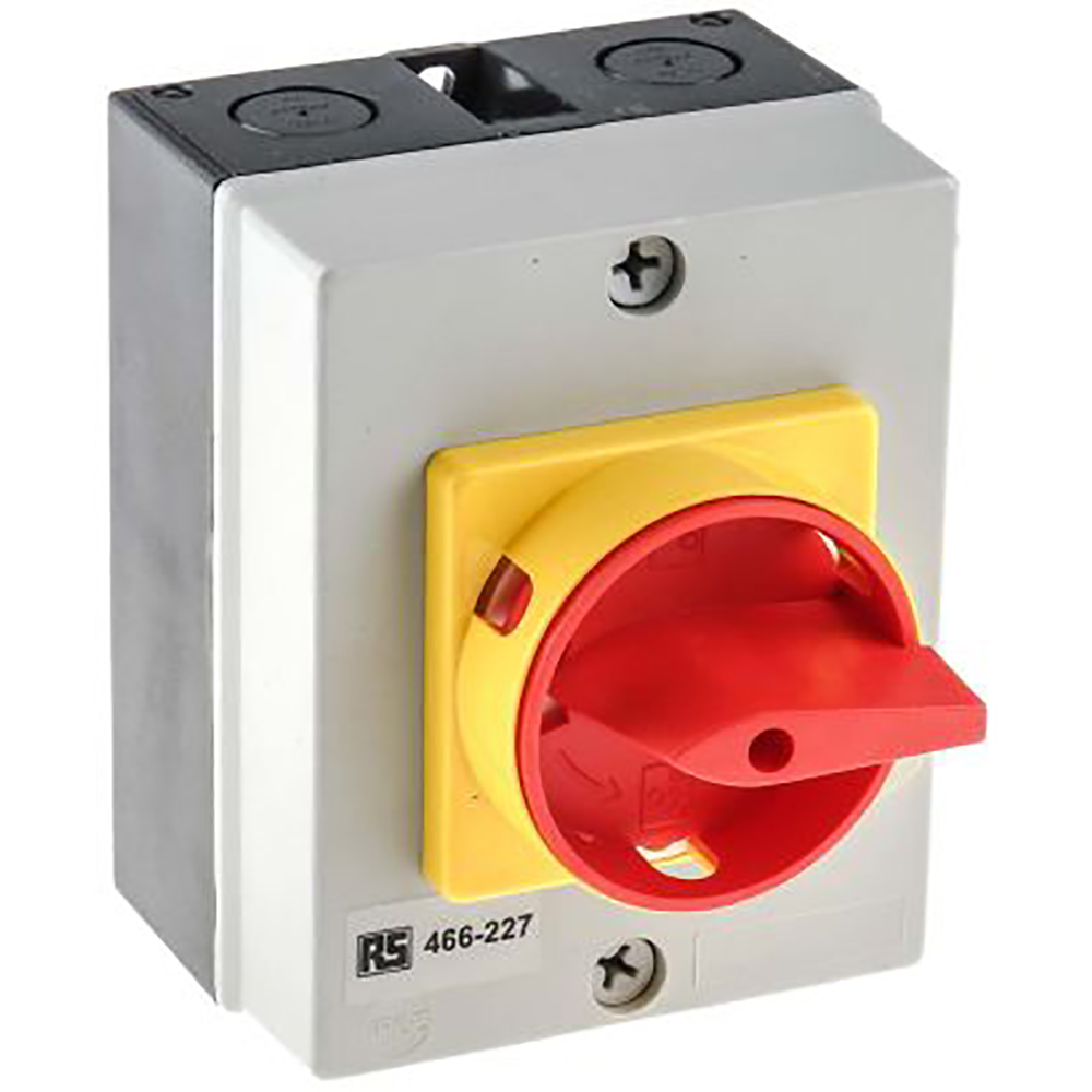 RS PRO 466148 Disconnect Switch Non-Fusible, 25A 750VAC IP65