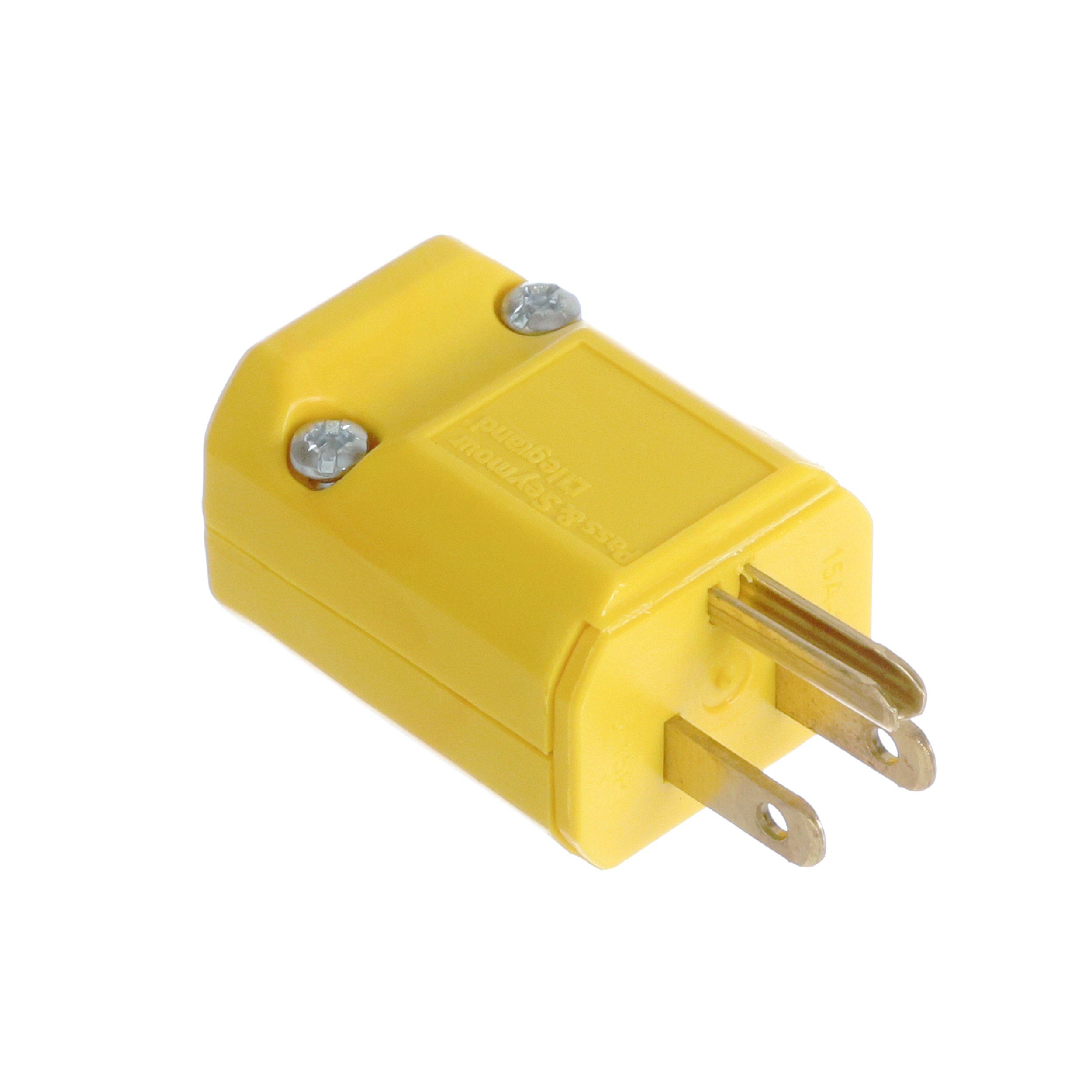 Pass & Seymour PS5965Y Straight Blade MaxGrip M3 Plug, 2P