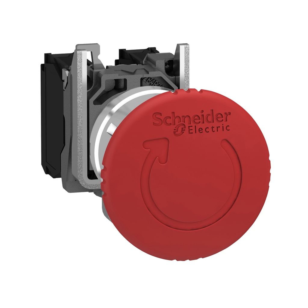 Schneider Electric XB4BS8444 Emergency Stop, 40mm, Mushroom